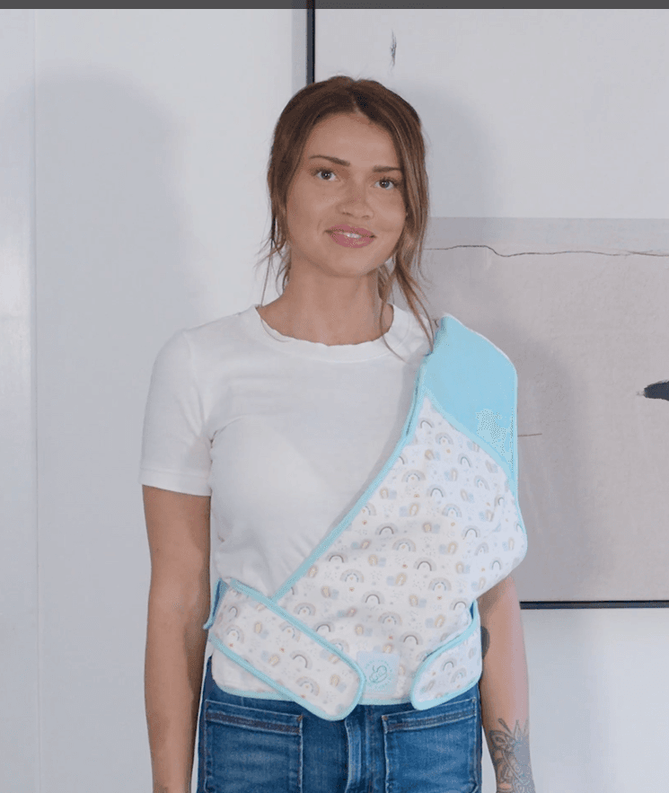 Cool Cuddle sling in rainbow pattern